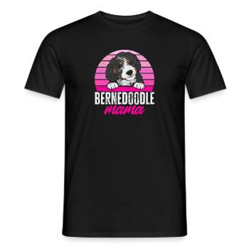 Chien Bernedoodle - T-shirt homme - noir - Devant - AI Model Male 178 light (178cm)