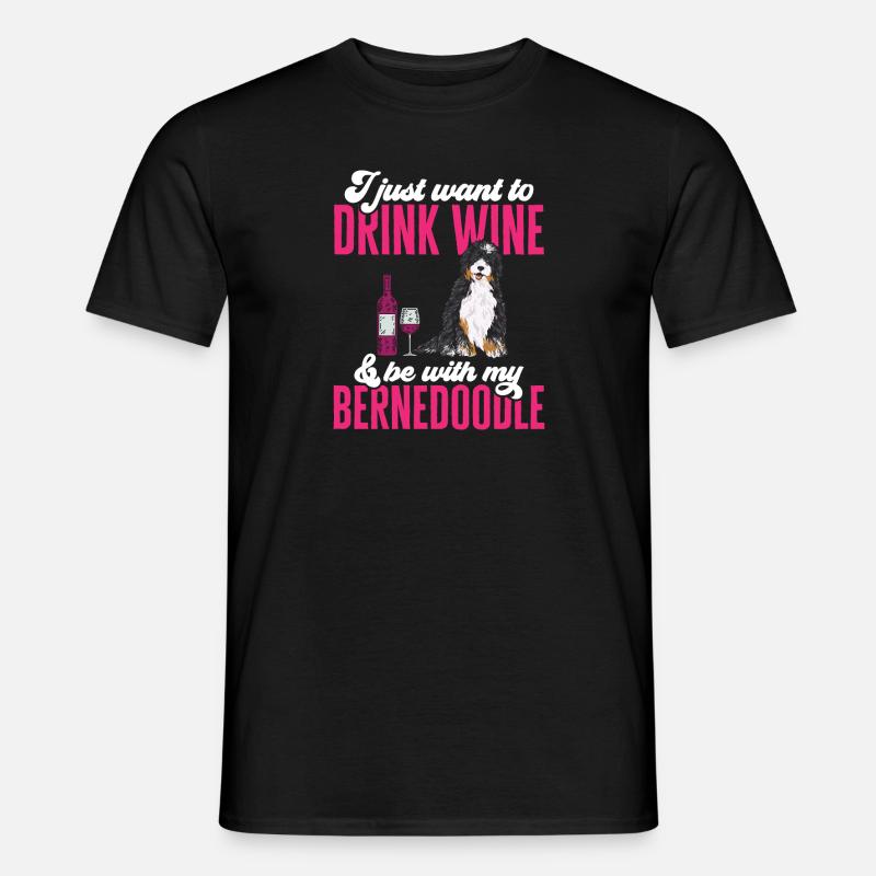 Bernedoodle Hund - Männer T-Shirt - Schwarz