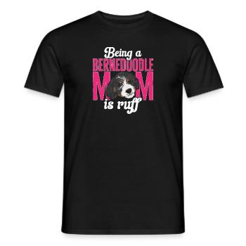 Bernedoodle Hund - Männer T-Shirt - Schwarz - Vorne - AI Model Male 178 light (178cm)