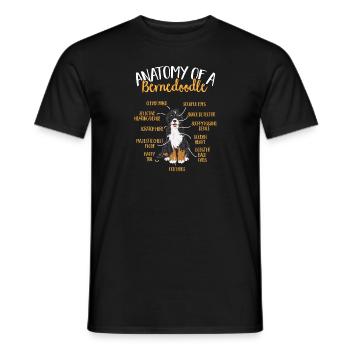 Chien Bernedoodle - T-shirt homme - noir - Devant - AI Model Male 178 light (178cm)