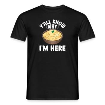 Purée de pommes de terre Purée de pommes de terre - T-shirt homme - noir - Devant - AI Model Male 178 light (178cm)