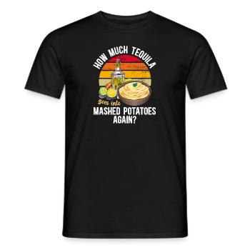 Purée de pommes de terre Purée de pommes de terre - T-shirt homme - noir - Devant - AI Model Male 178 light (178cm)
