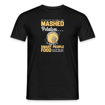 Purée de pommes de terre Purée de pommes de terre - T-shirt homme - noir - Devant - AI Model Male 178 light (178cm)