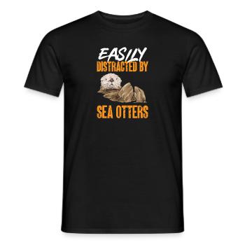 Loutre de mer - T-shirt homme - noir - Devant - AI Model Male 178 light (178cm)