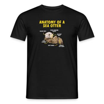 Loutre de mer - T-shirt homme - noir - Devant - AI Model Male 178 light (178cm)
