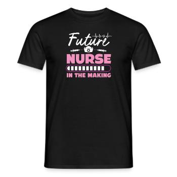 Nurse Student loading nursing school supplies - Men's T-Shirt - black - Front - AI Model Male 178 light (178cm)