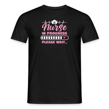 Nurse Student in progress nursing school era - Men's T-Shirt - black - Front - AI Model Male 178 light (178cm)
