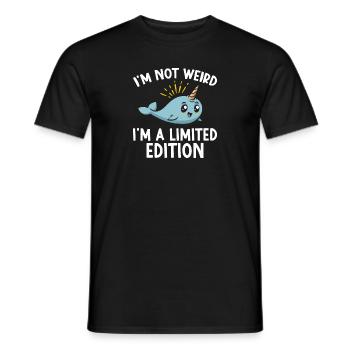 Narwal Einhornwal - Männer T-Shirt - Schwarz - Vorne - AI Model Male 178 light (178cm)