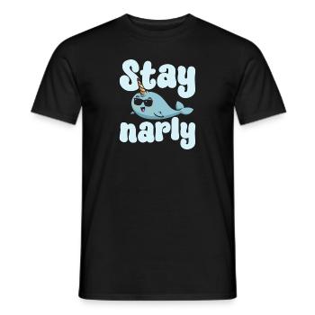 Narwhal Unicorn Whale - Men's T-Shirt - black - Front - AI Model Male 178 light (178cm)