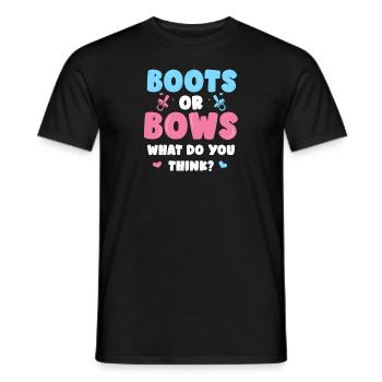 Annonce de bébé sexe révéler bottes de fête de bébé - T-shirt homme - noir - Devant - AI Model Male 178 light (178cm)