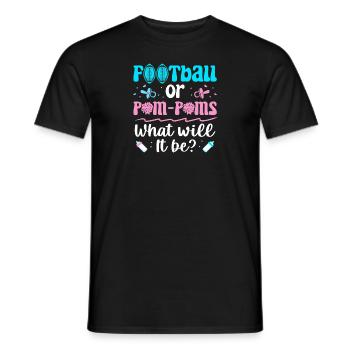 Annonce de naissance sexe révéler fête de bébé - T-shirt homme - noir - Devant - AI Model Male 178 light (178cm)