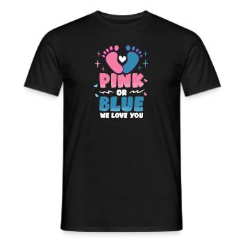 Annonce de naissance sexe révéler fête de bébé - T-shirt homme - noir - Devant - AI Model Male 178 light (178cm)