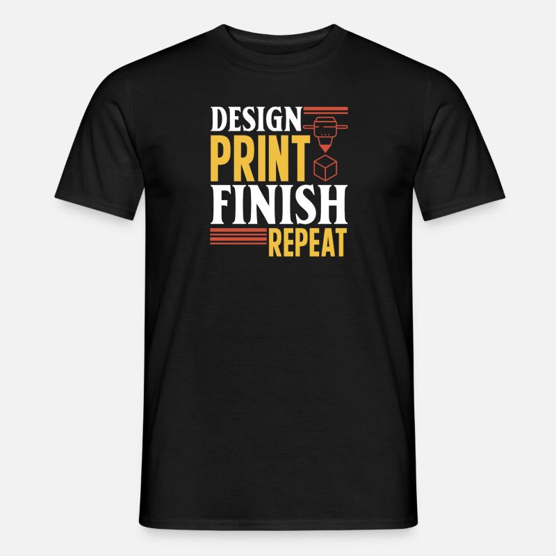 3D Drucker 3D Druck - Männer T-Shirt - Schwarz