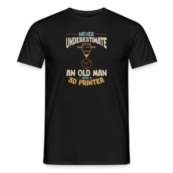 Imprimante 3D Impression 3D - T-shirt homme - noir - Devant - AI Model Male 178 light (178cm)