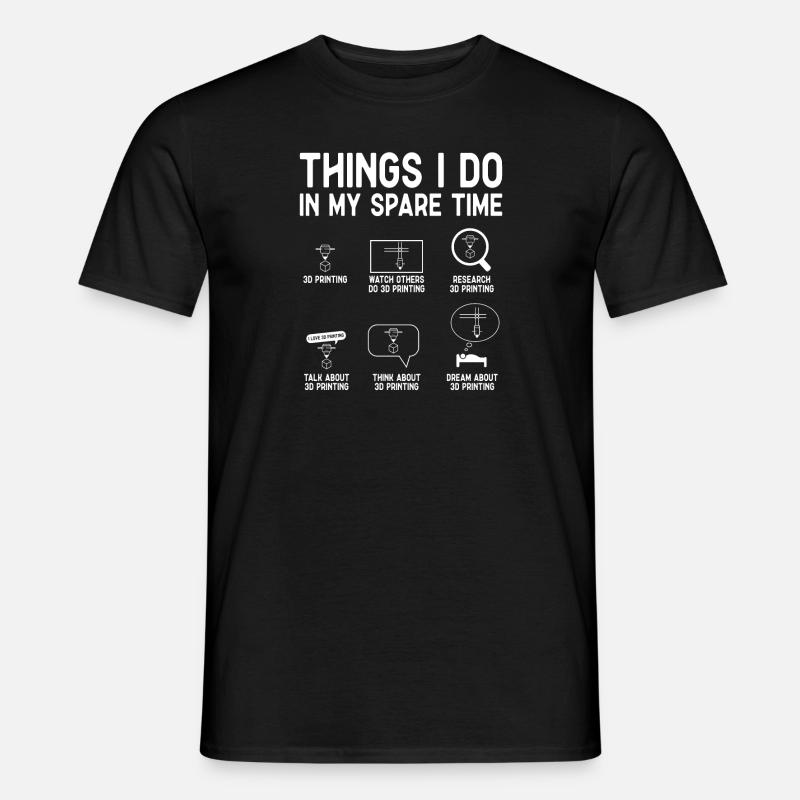 Imprimante 3D Impression 3D - T-shirt homme - noir