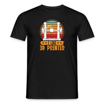 3D Drucker 3D Druck - Männer T-Shirt - Schwarz - Vorne - AI Model Male 178 light (178cm)