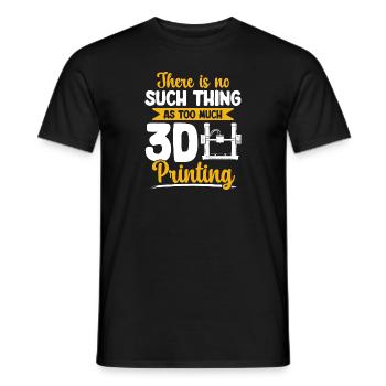 3D Printer 3D Printing - Men's T-Shirt - black - Front - AI Model Male 178 light (178cm)