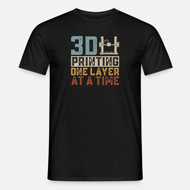 3D Drucker 3D Druck - Männer T-Shirt - Schwarz