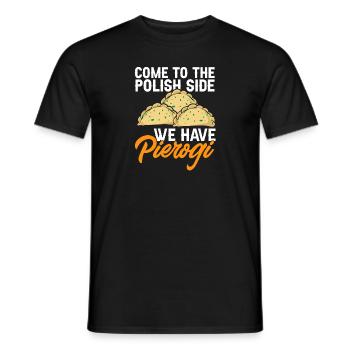 Pierogi polonais - T-shirt homme - noir - Devant - AI Model Male 178 light (178cm)