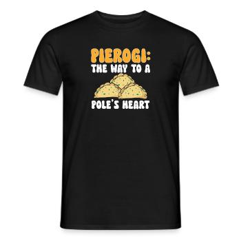 Pierogi polonais - T-shirt homme - noir - Devant - AI Model Male 178 light (178cm)