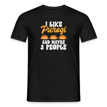 Pierogi polonais - T-shirt homme - noir - Devant - AI Model Male 178 light (178cm)