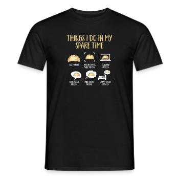 Pierogi polonais - T-shirt homme - noir - Devant - AI Model Male 178 light (178cm)