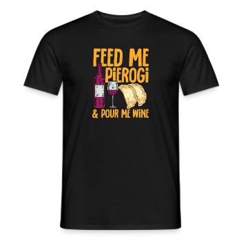 Pierogi polonais - T-shirt homme - noir - Devant - AI Model Male 178 light (178cm)
