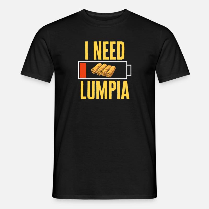 Lumpia Philippinisches Essen Philippinen - Männer T-Shirt - Schwarz
