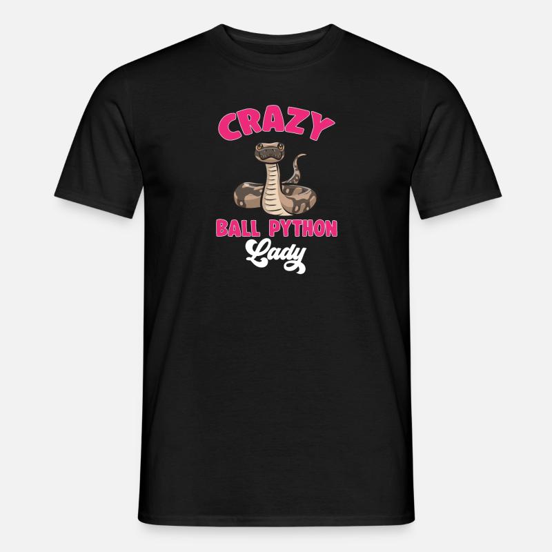 Ball Python Schlange Königspython - Männer T-Shirt - Schwarz