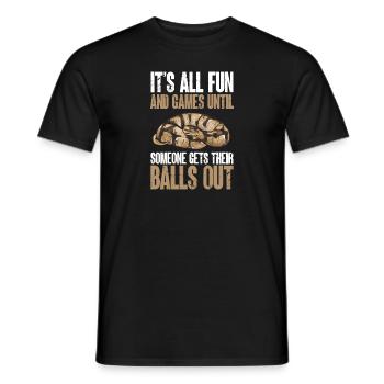 Ball Python Snake King Python - Men's T-Shirt - black - Front - AI Model Male 178 light (178cm)
