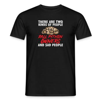 Ball Python Snake King Python - Men's T-Shirt - black - Front - AI Model Male 178 light (178cm)