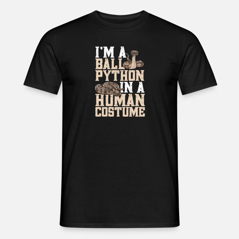 Ball Python Schlange Königspython - Männer T-Shirt - Schwarz
