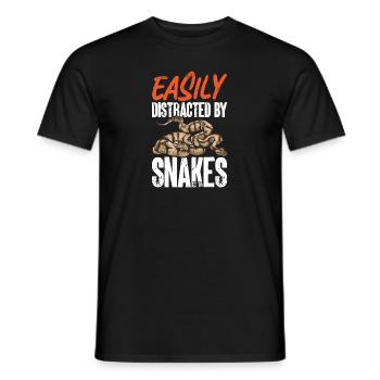 Ball Python Schlange Königspython - Männer T-Shirt - Schwarz - Vorne - AI Model Male 178 light (178cm)