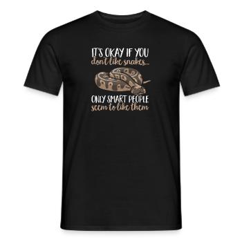 Ball Python Schlange Königspython - Männer T-Shirt - Schwarz - Vorne - AI Model Male 178 light (178cm)