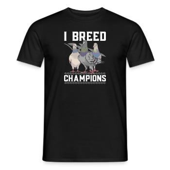 Taubensport Taubenzüchter Brieftaube - Männer T-Shirt - Schwarz - Vorne - AI Model Male 178 light (178cm)