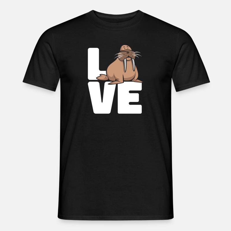 Walross - Männer T-Shirt - Schwarz
