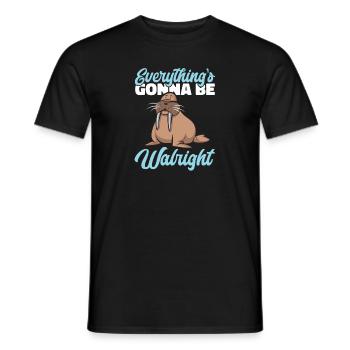 Walross - Männer T-Shirt - Schwarz - Vorne - AI Model Male 178 light (178cm)
