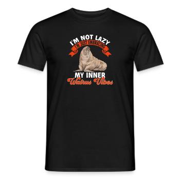 Walross - Männer T-Shirt - Schwarz - Vorne - AI Model Male 178 light (178cm)