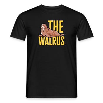 Walross - Männer T-Shirt - Schwarz - Vorne - AI Model Male 178 light (178cm)