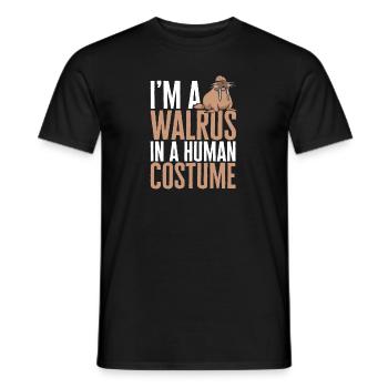 Walross - Männer T-Shirt - Schwarz - Vorne - AI Model Male 178 light (178cm)