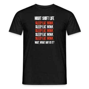 Night Shift Nurse - Men's T-Shirt - black - Front - AI Model Male 178 light (178cm)