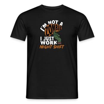 Night Shift Nurse - Men's T-Shirt - black - Front - AI Model Male 178 light (178cm)