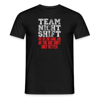 Night Shift Nurse - Men's T-Shirt - black - Front - AI Model Male 178 light (178cm)