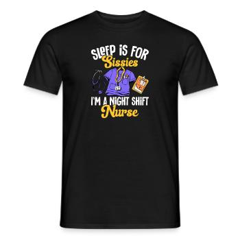 Night Shift Nurse - Men's T-Shirt - black - Front - AI Model Male 178 light (178cm)