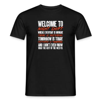 Night Shift Nurse - Men's T-Shirt - black - Front - AI Model Male 178 light (178cm)