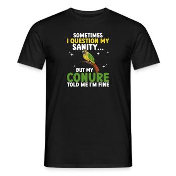 Molina Parakeet Parrot Bird Parakeet - Men's T-Shirt - black - Front - AI Model Male 178 light (178cm)