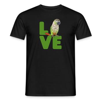 Molinasittich Papagei Vogel Sittich - Männer T-Shirt - Schwarz - Vorne - AI Model Male 178 light (178cm)