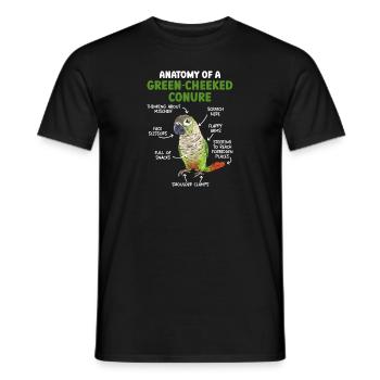 Molinasittich Papagei Vogel Sittich - Männer T-Shirt - Schwarz - Vorne - AI Model Male 178 light (178cm)