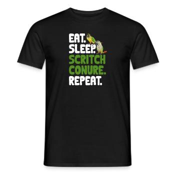 Molina Parakeet Parrot Bird Parakeet - Men's T-Shirt - black - Front - AI Model Male 178 light (178cm)