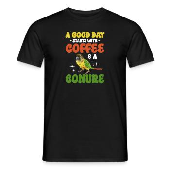 Molina Parakeet Parrot Bird Parakeet - Men's T-Shirt - black - Front - AI Model Male 178 light (178cm)